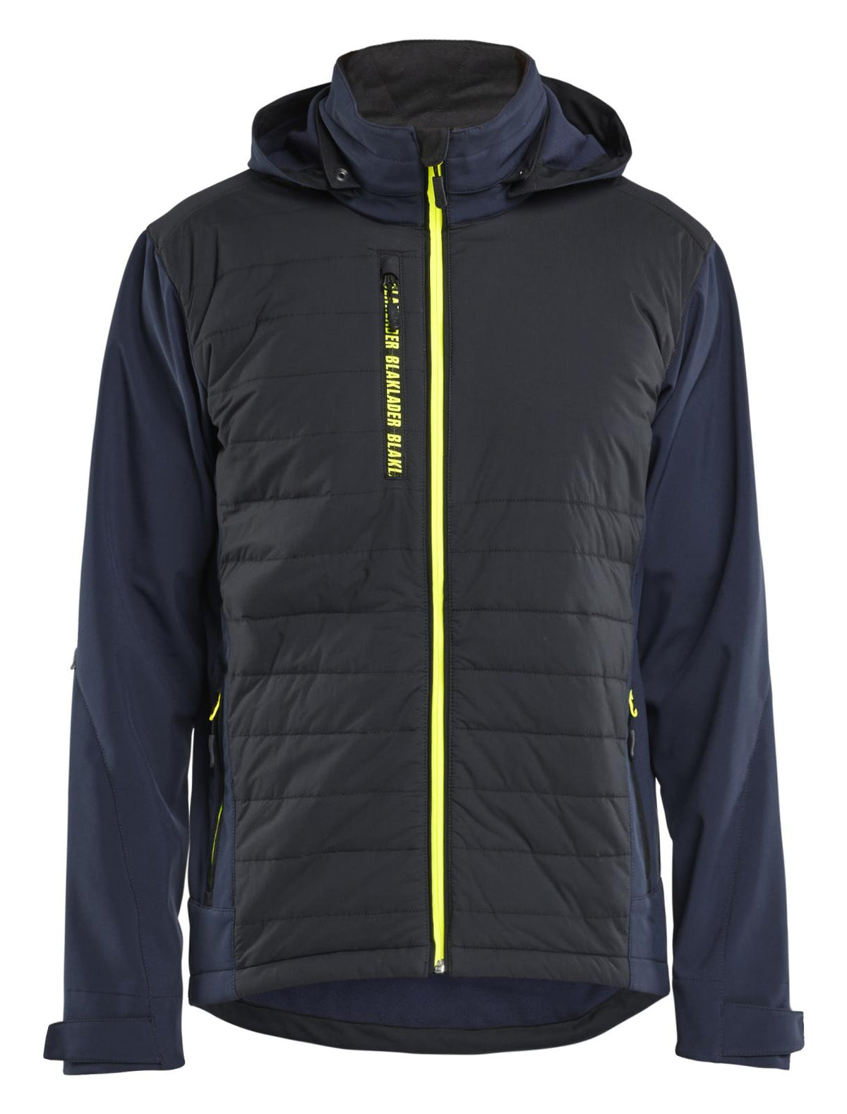 Blaklader Wind regen sneeuw Jack 47432513 hybride waterdicht winddicht ademend donker marineblauw-fluo geel(8633)