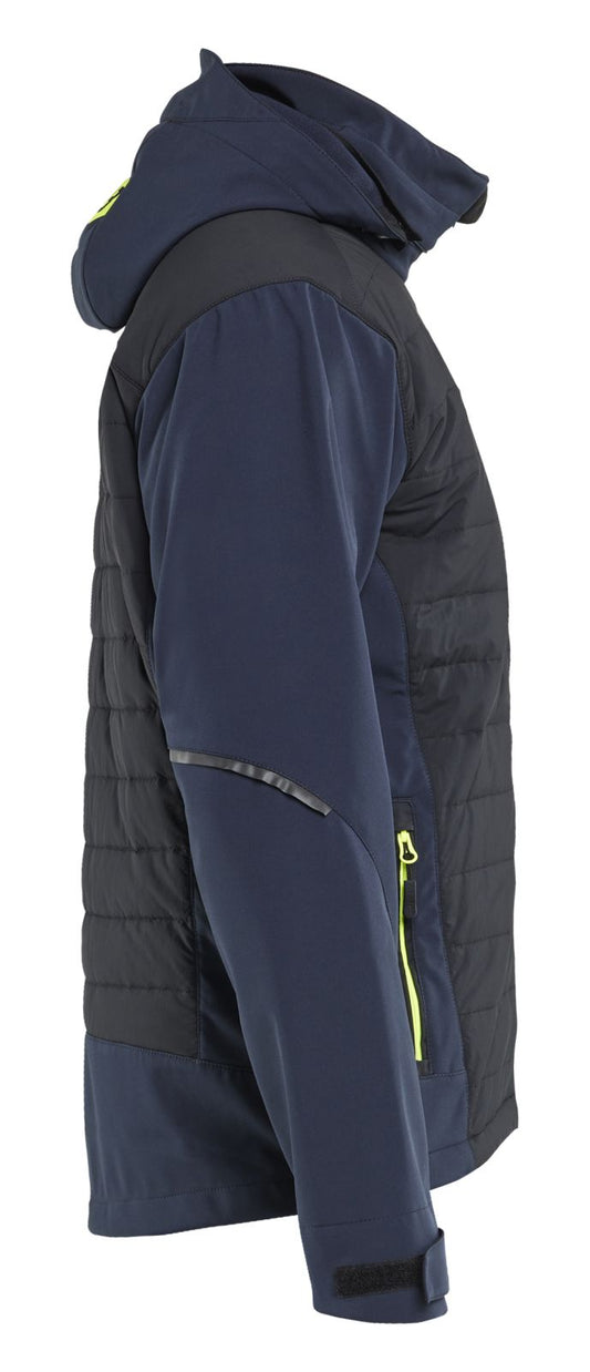 Blaklader Wind regen sneeuw Jack 47432513 hybride waterdicht winddicht ademend donker marineblauw-fluo geel(8633)