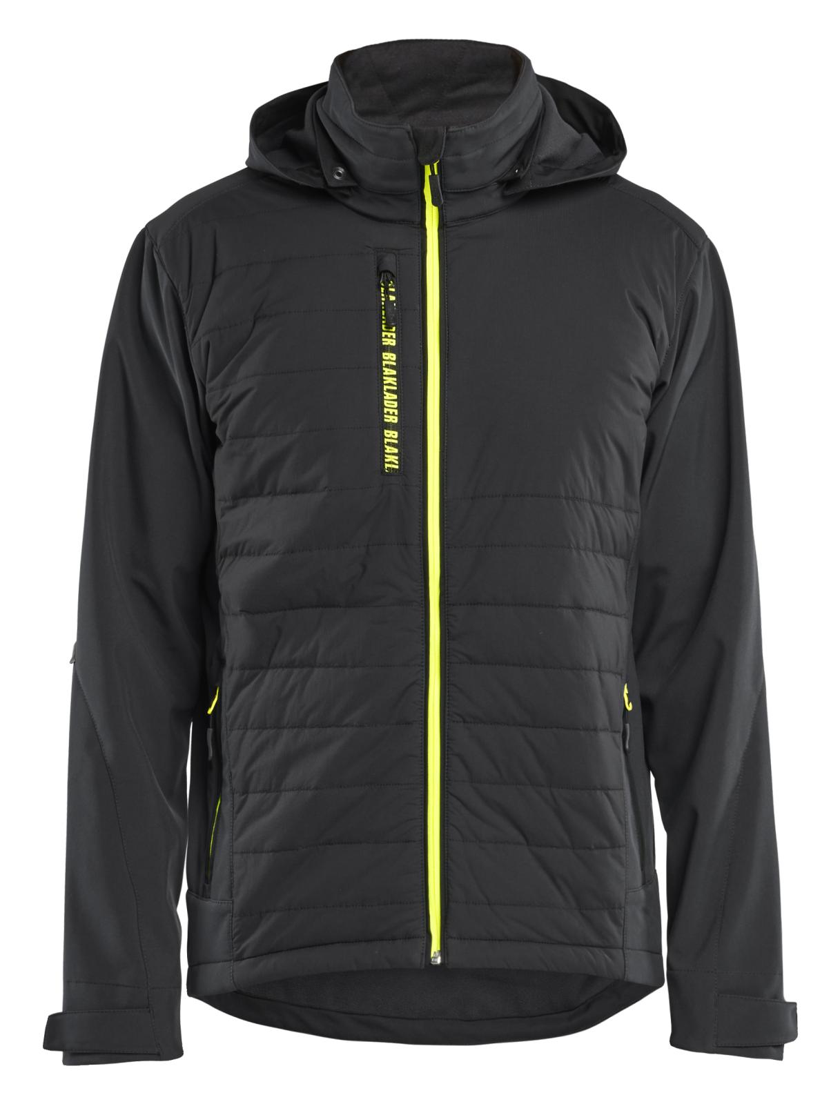 Blaklader Wind regen sneeuw Jack 47432513 hybride waterdicht winddicht ademend zwart-fluo geel(9933)