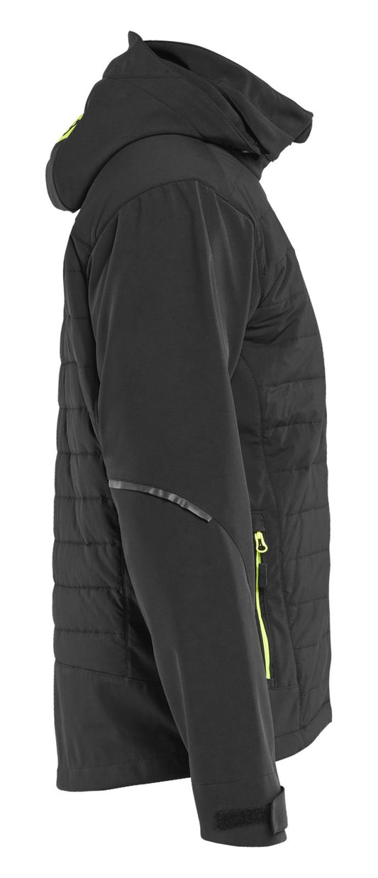 Blaklader Wind regen sneeuw Jassen Jack 47432513 hybride waterdicht winddicht ademend zwart-fluo geel(9933)