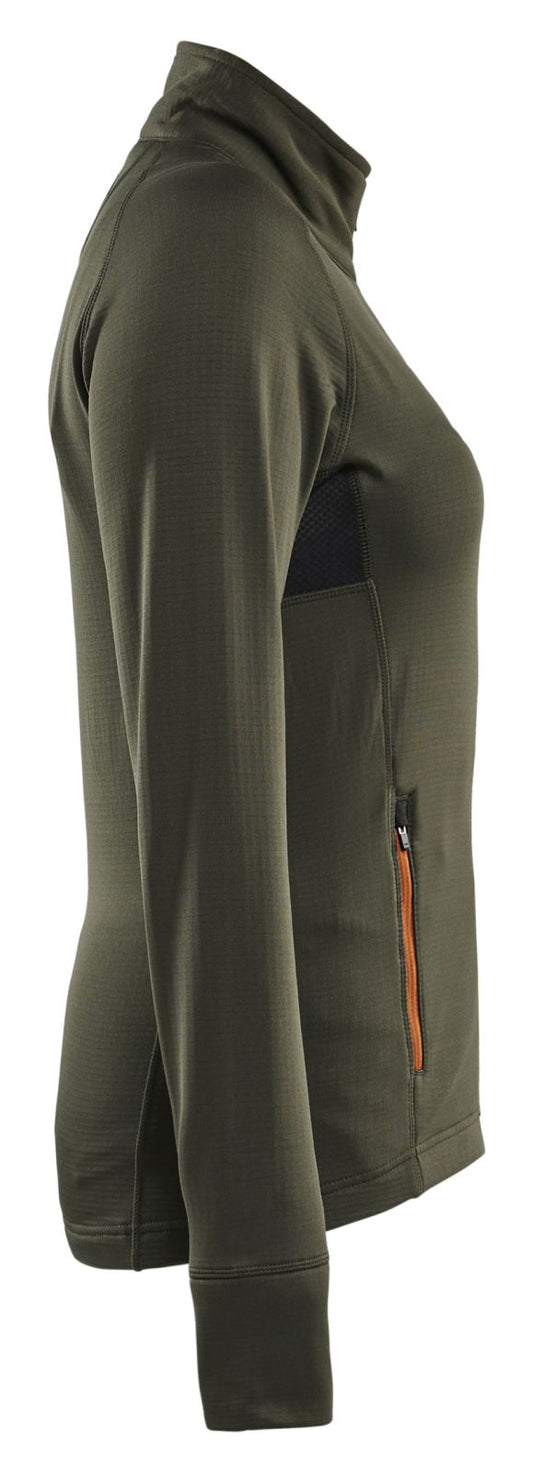 Blaklader Wind regen sneeuw Striker Dames Jack 47452539 fleece woudgroen-roestbruin(4240)