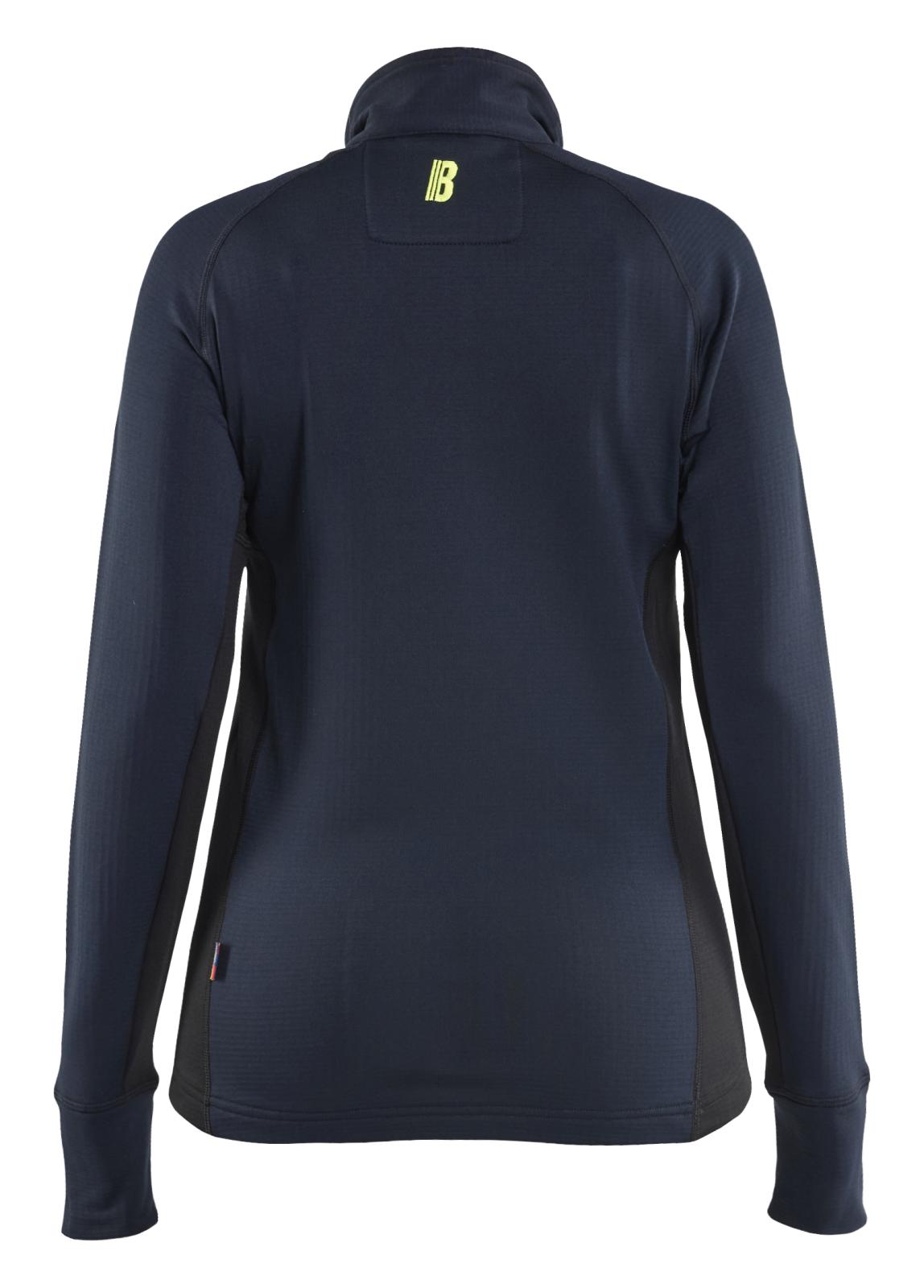 Blaklader Dames Striker Fleecejack 47452539 donker marineblauw-fluo geel(8633)