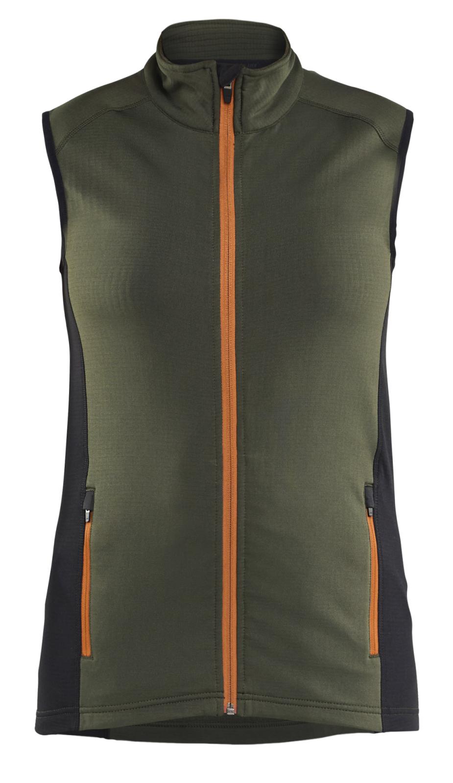 Blaklader Dames Striker Bodywarmer 47462539 fleece woudgroen-roestbruin(4240)