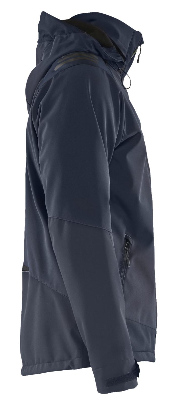 Blaklader Wind regen sneeuw Jassen 47492513 softsheel waterdicht donker marineblauw-fluo geel(8633)