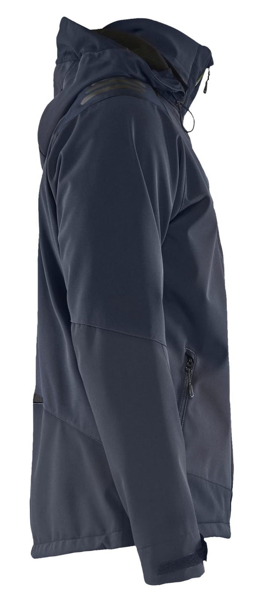Blaklader Wind regen sneeuw Jassen 47492513 softsheel waterdicht donker marineblauw-fluo geel(8633)