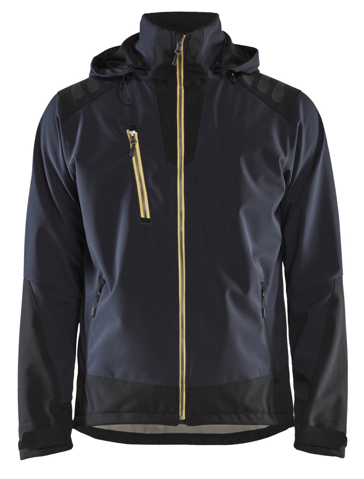 Blaklader Wind regen sneeuw Jassen 47492513 softsheel waterdicht donkerblauw-geel(8635)