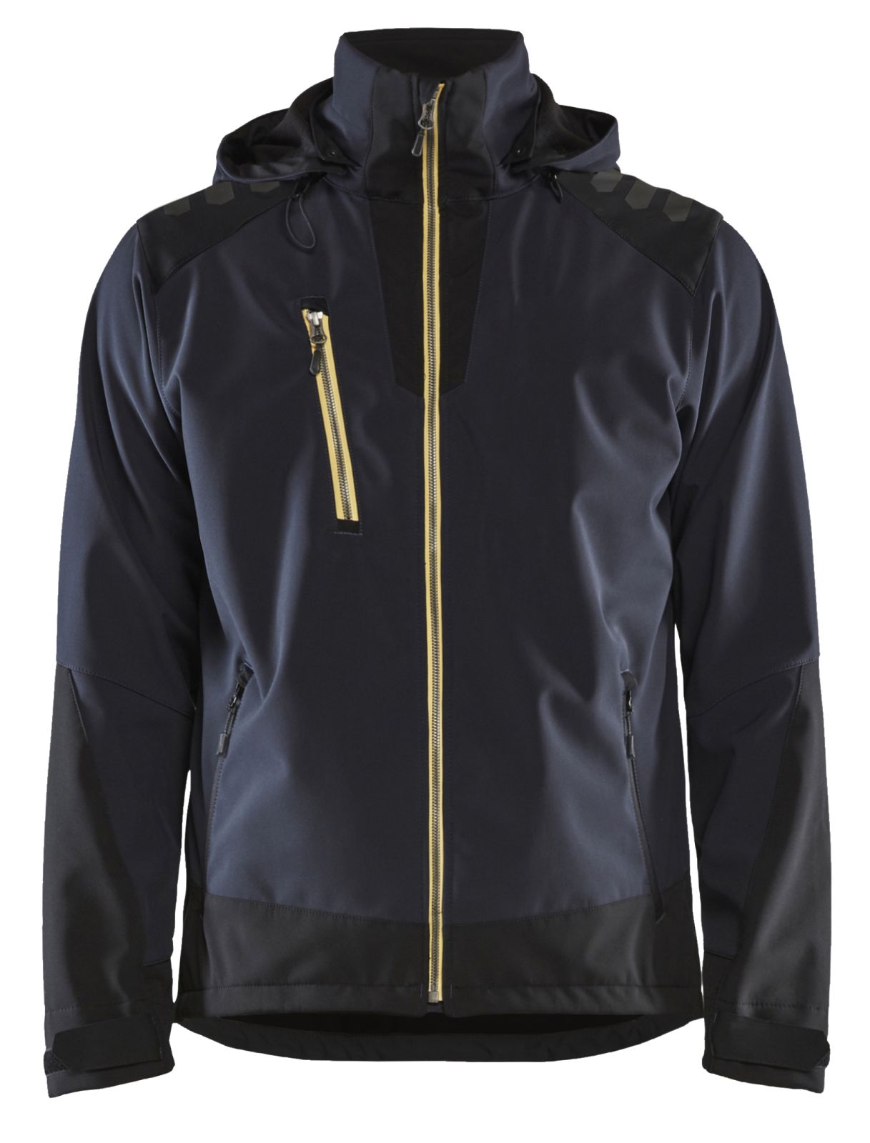 Blaklader Wind regen sneeuw Jassen 47492513 softsheel waterdicht donkerblauw-geel(8635)