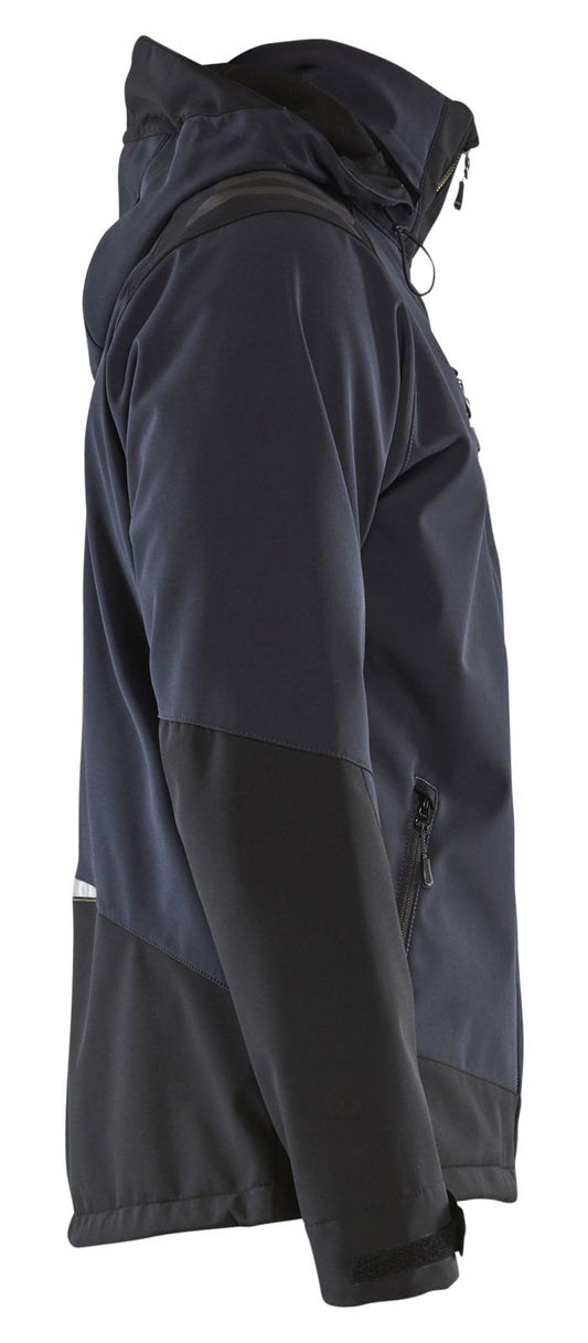 Blaklader Wind regen sneeuw Jassen 47492513 softsheel waterdicht donkerblauw-geel(8635)