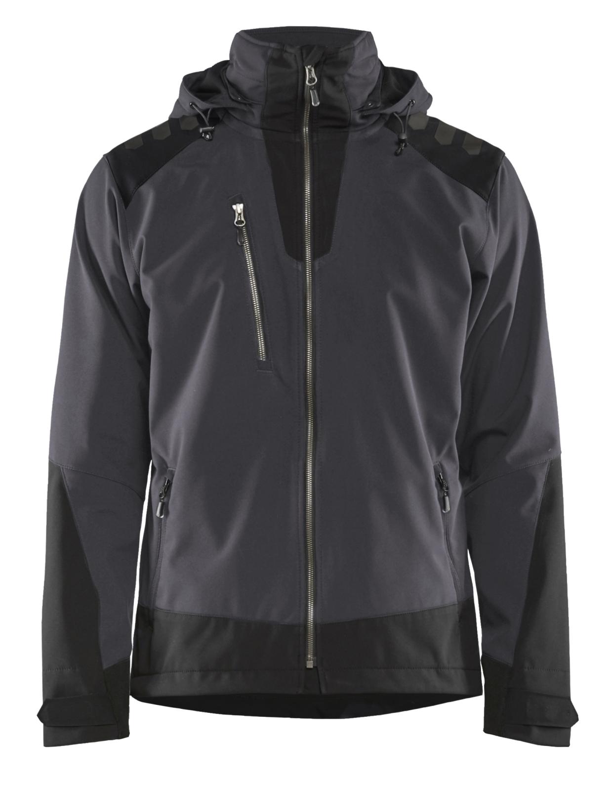 Blaklader Wind regen sneeuw Jassen 47492513 softsheel waterdicht donkergrijs-zwart(9899)
