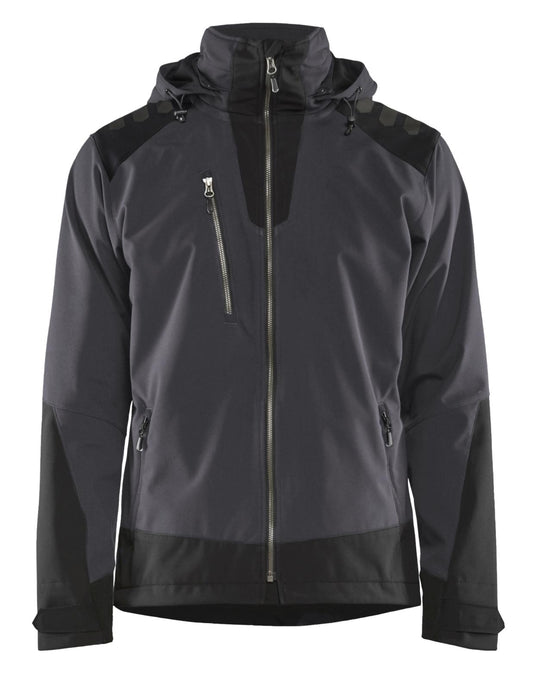 Blaklader Wind regen sneeuw Jassen 47492513 softsheel waterdicht donkergrijs-zwart(9899)
