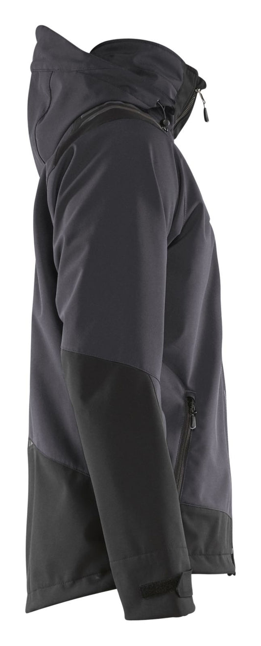 Blaklader Wind regen sneeuw Jassen 47492513 softsheel waterdicht donkergrijs-zwart(9899)