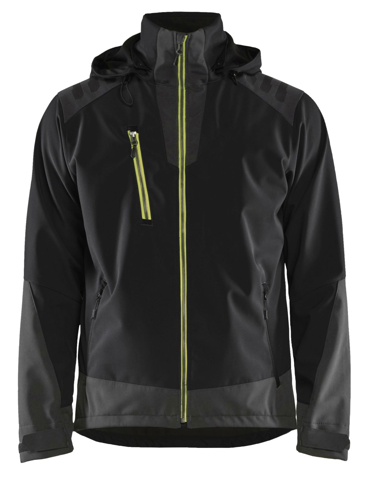 Blaklader Wind regen sneeuw Jassen 47492513 softsheel waterdicht zwart-fluo geel(9933)