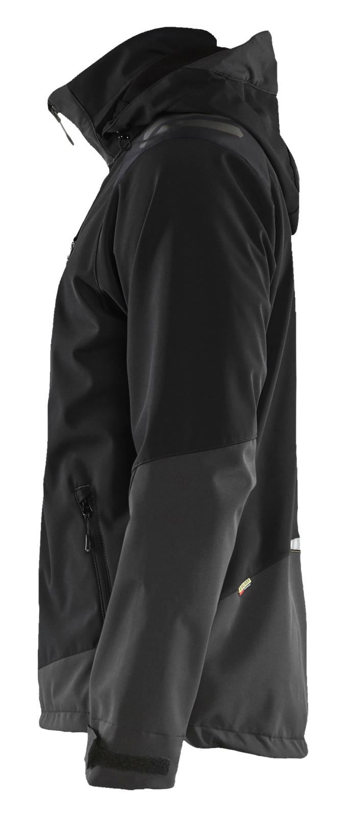Blaklader Wind regen sneeuw Jassen 47492513 softsheel waterdicht zwart-fluo geel(9933)
