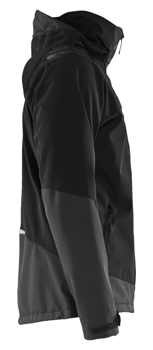 Blaklader Wind regen sneeuw Jassen 47492513 softsheel waterdicht zwart-fluo geel(9933)
