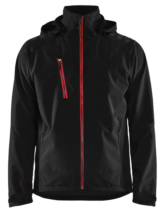 Blaklader Wind regen sneeuw Jassen 47492513 softsheel waterdicht zwart-rood(9956)