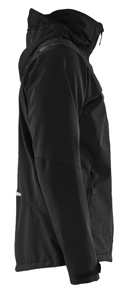 Blaklader Wind regen sneeuw Jassen 47492513 softsheel waterdicht zwart-rood(9956)