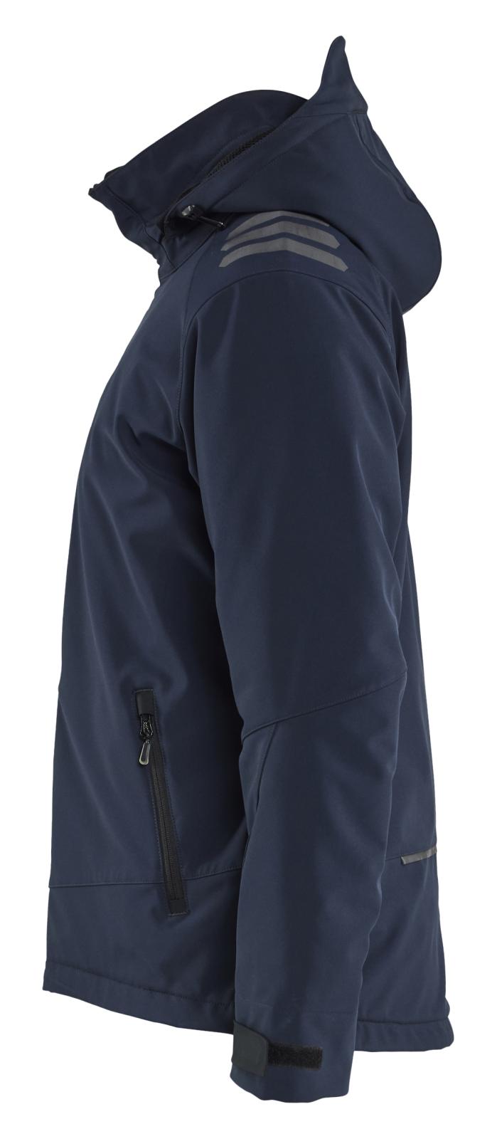 Blaklader Wind/regen/sneeuw Jack 47502513 Lichtgewicht softshell gevoerd donker marineblauw-fluo geel(8633)