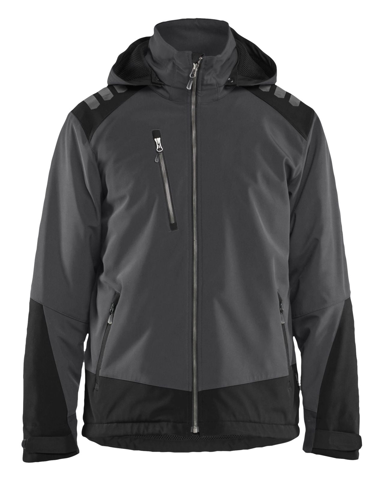 Blaklader Wind/regen/sneeuw Jack 47502513 Lichtgewicht softshell gevoerd donkergrijs-zwart(9899)