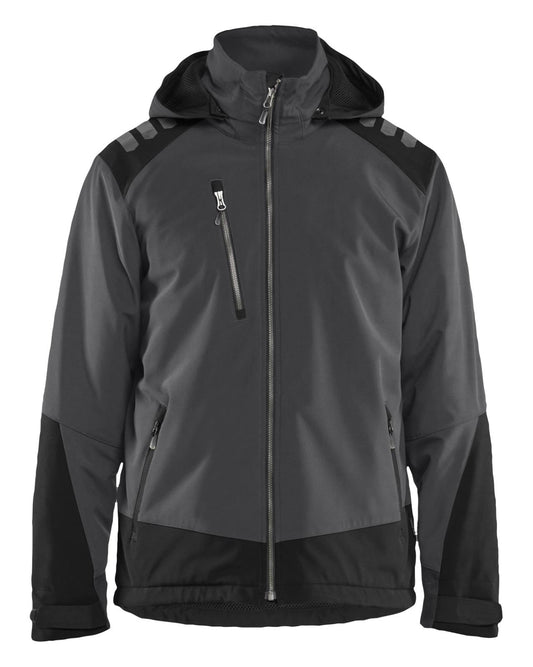 Blaklader Wind/regen/sneeuw Jack 47502513 Lichtgewicht softshell gevoerd donkergrijs-zwart(9899)