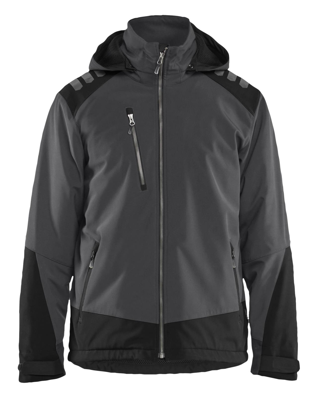 Blaklader Wind/regen/sneeuw Jack 47502513 Lichtgewicht softshell gevoerd donkergrijs-zwart(9899)