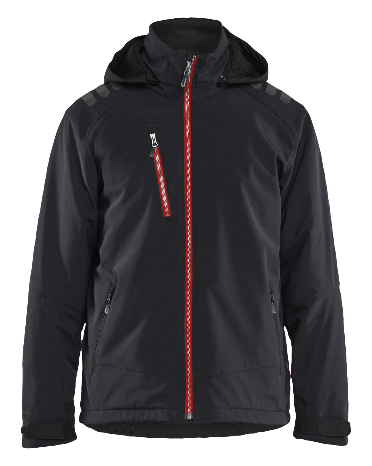 Blaklader Wind/regen/sneeuw Jack 47502513 Lichtgewicht softshell gevoerd zwart-rood(9956)