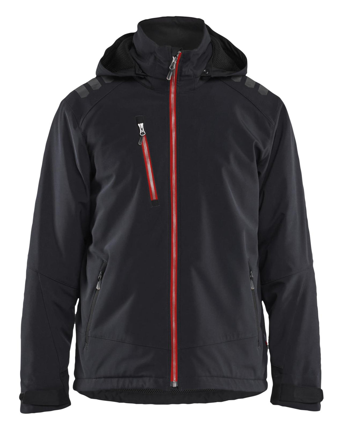 Blaklader Wind/regen/sneeuw Jack 47502513 Lichtgewicht softshell gevoerd zwart-rood(9956)