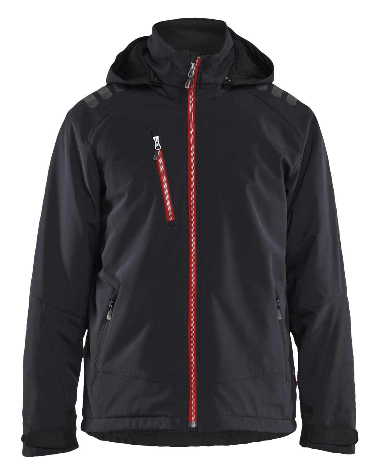 Blaklader Wind/regen/sneeuw Jack 47502513 Lichtgewicht softshell gevoerd zwart-rood(9956)
