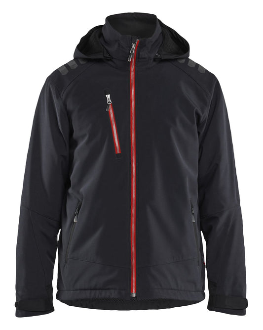 Blaklader Wind/regen/sneeuw Jack 47502513 Lichtgewicht softshell gevoerd zwart-rood(9956)