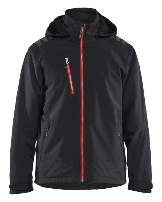Blaklader Wind/regen/sneeuw Jack 47502513 Lichtgewicht softshell gevoerd zwart-rood(9956)