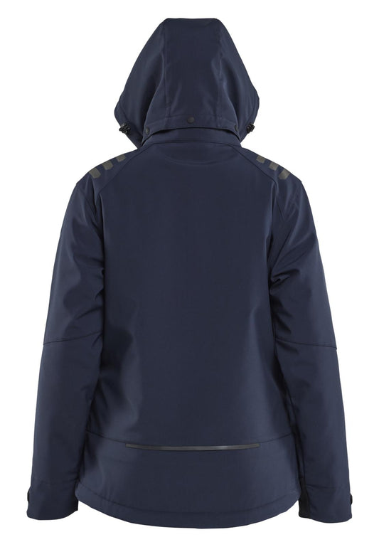 Blaklader Dames Jack 47512513 Lichtgewicht softshell gevoerd donker marineblauw-fluo geel(8633)