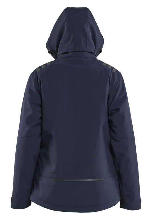 Blaklader Dames Jack 47512513 Lichtgewicht softshell gevoerd donker marineblauw-fluo geel(8633)