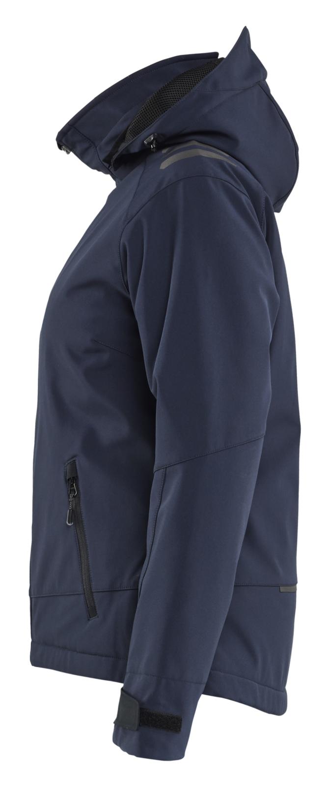 Blaklader Dames Jack 47512513 Lichtgewicht softshell gevoerd donker marineblauw-fluo geel(8633)