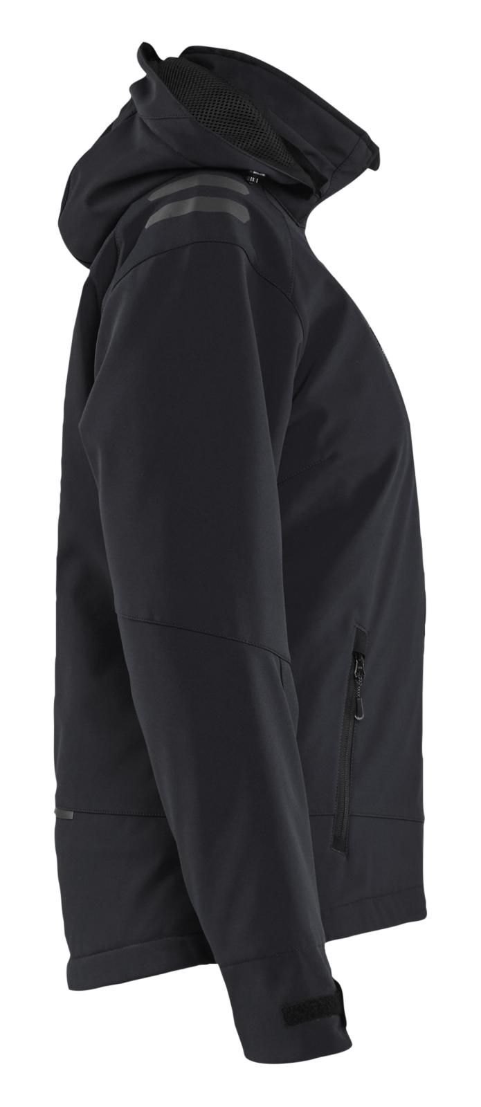 Blaklader Dames Jack 47512513 Lichtgewicht softshell gevoerd zwart-rood(9956)