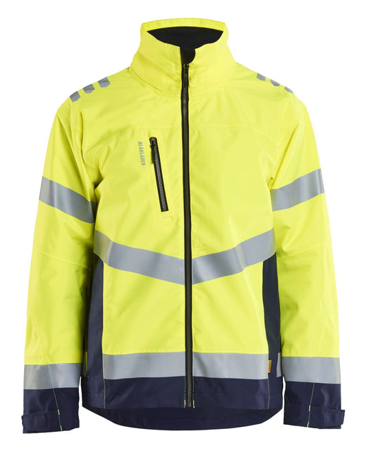 Blaklader High vis Jassen Jack 47601977 shell HiVis winddicht waterdicht fluo geel-marineblauw(3389)