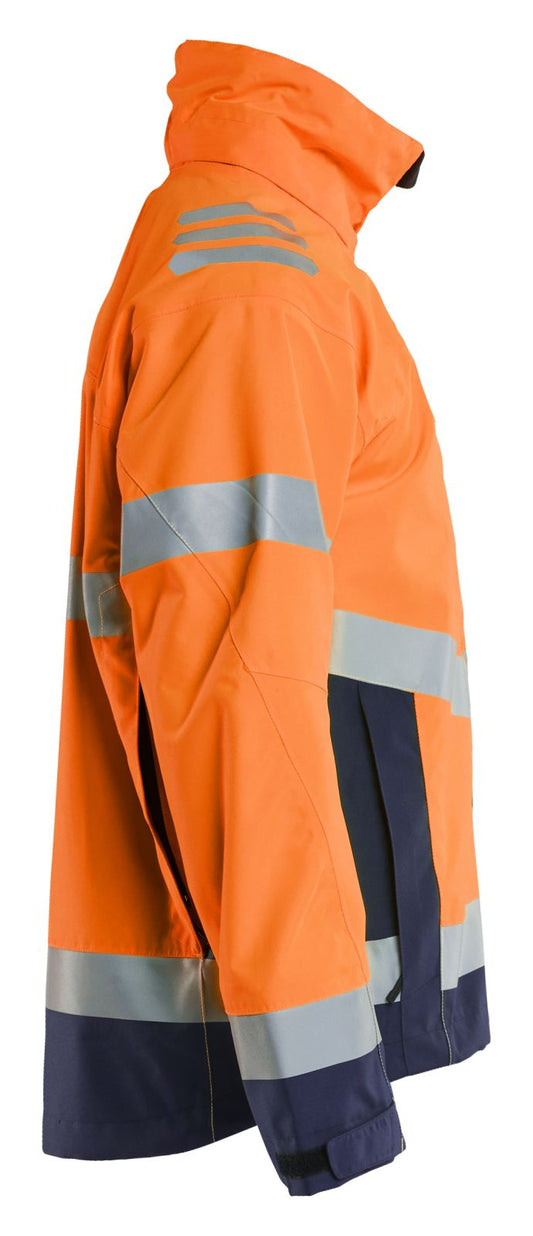 Blaklader High vis Jassen Jack 47601977 shell HiVis winddicht waterdicht fluo oranje-marineblauw(5389)