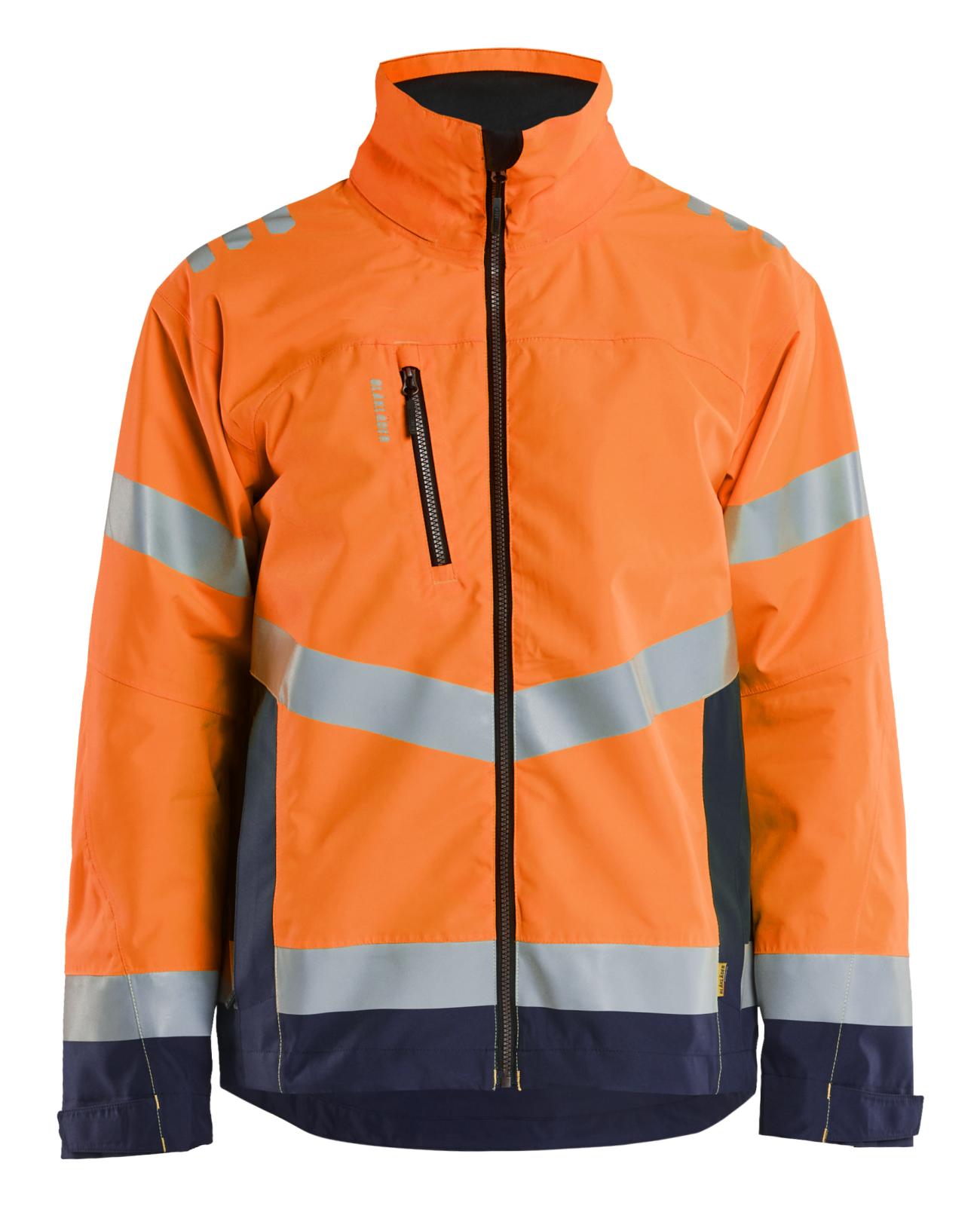 Blaklader High Vis Jack 47601977 shell HiVis winddicht waterdicht fluo oranje-marineblauw(5389)