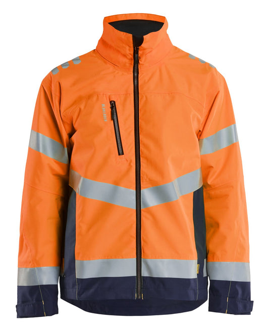 Blaklader High vis Jack 47601977 shell HiVis winddicht waterdicht fluo oranje-marineblauw(5389)
