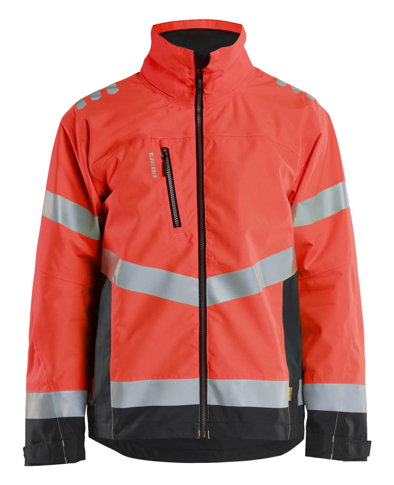 Blaklader High Vis Jack 47601977 shell HiVis winddicht waterdicht fluo rood-zwart(5599)