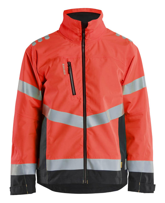 Blaklader High Vis Jack 47601977 shell HiVis winddicht waterdicht fluo rood-zwart(5599)