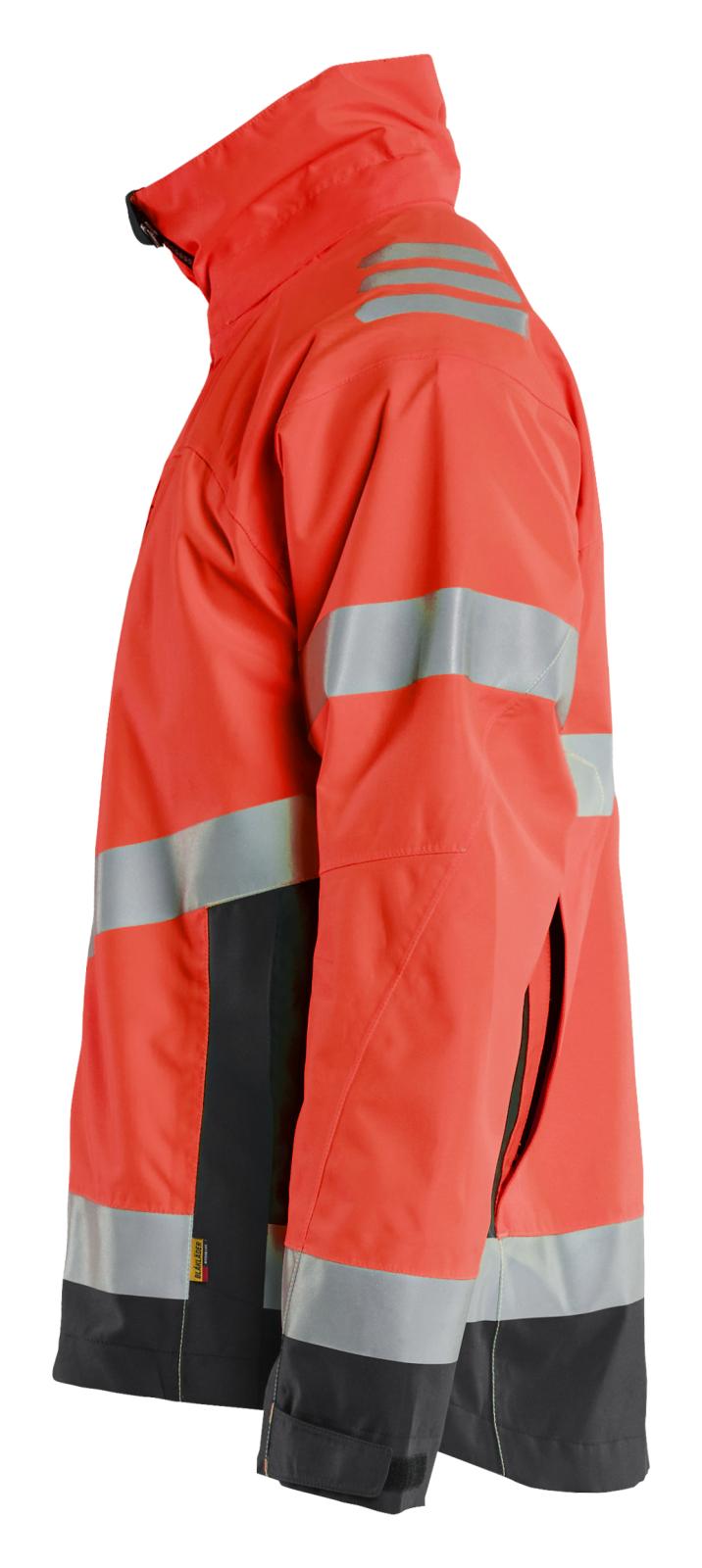 Blaklader High Vis Jack 47601977 shell HiVis winddicht waterdicht fluo rood-zwart(5599)
