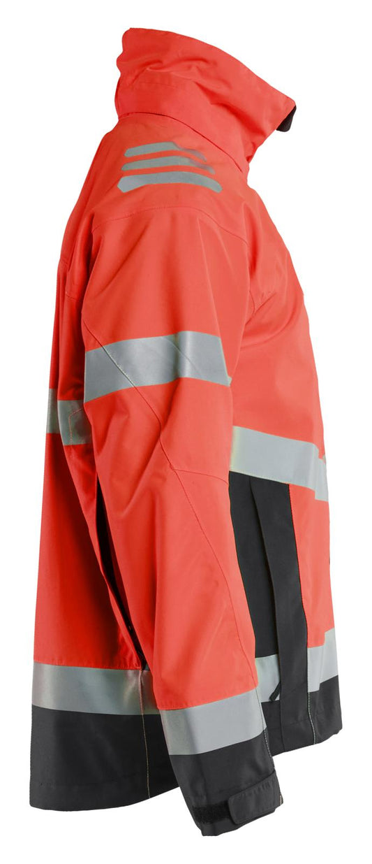 Blaklader High Vis Jack 47601977 shell HiVis winddicht waterdicht fluo rood-zwart(5599)