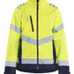 Blaklader Dames High Vis Jack 47611977 shell HiVis waterdicht winddicht fluo geel-marineblauw(3389)