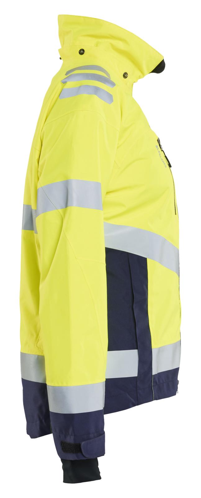 Blaklader Dames High Vis Jack 47611977 shell HiVis waterdicht winddicht fluo geel-marineblauw(3389)