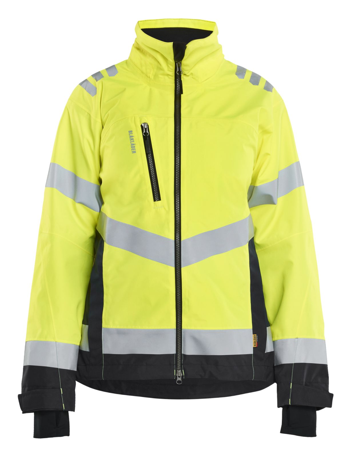 Blaklader Dames High Vis Jack 47611977 shell HiVis waterdicht winddicht fluo geel-zwart(3399)