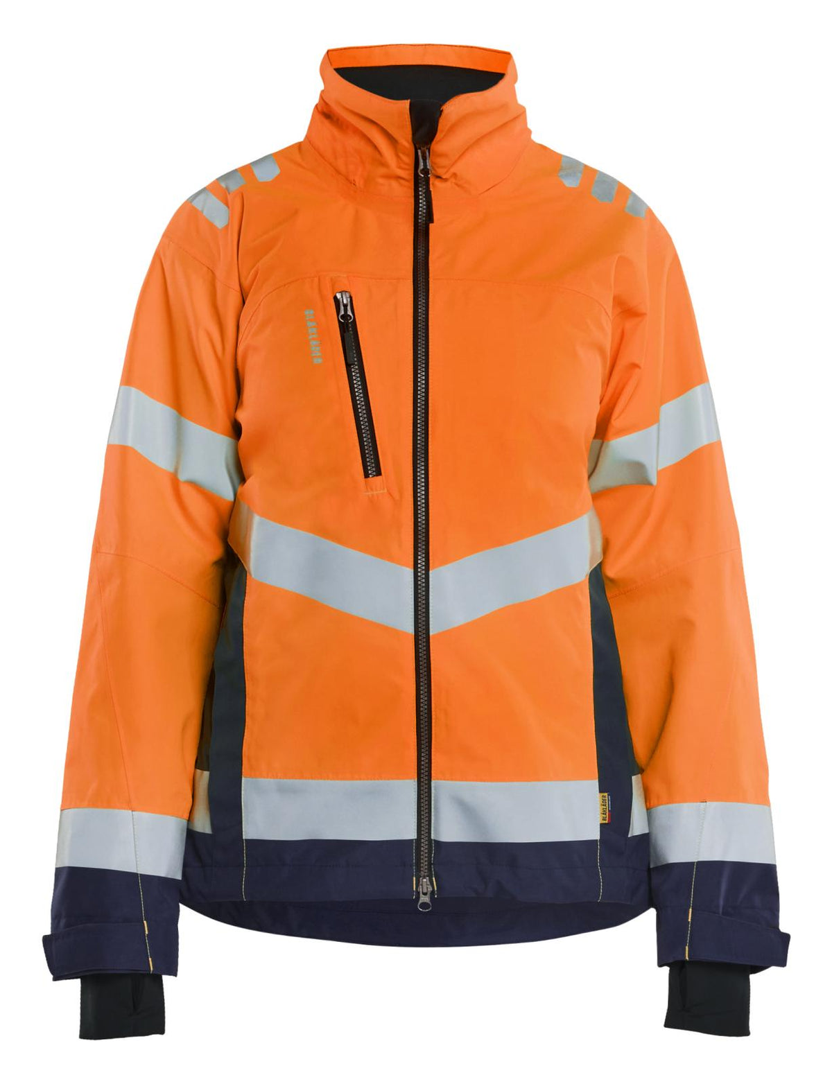 Blaklader Dames High Vis Jack 47611977 shell HiVis waterdicht winddicht fluo oranje-marineblauw(5389)