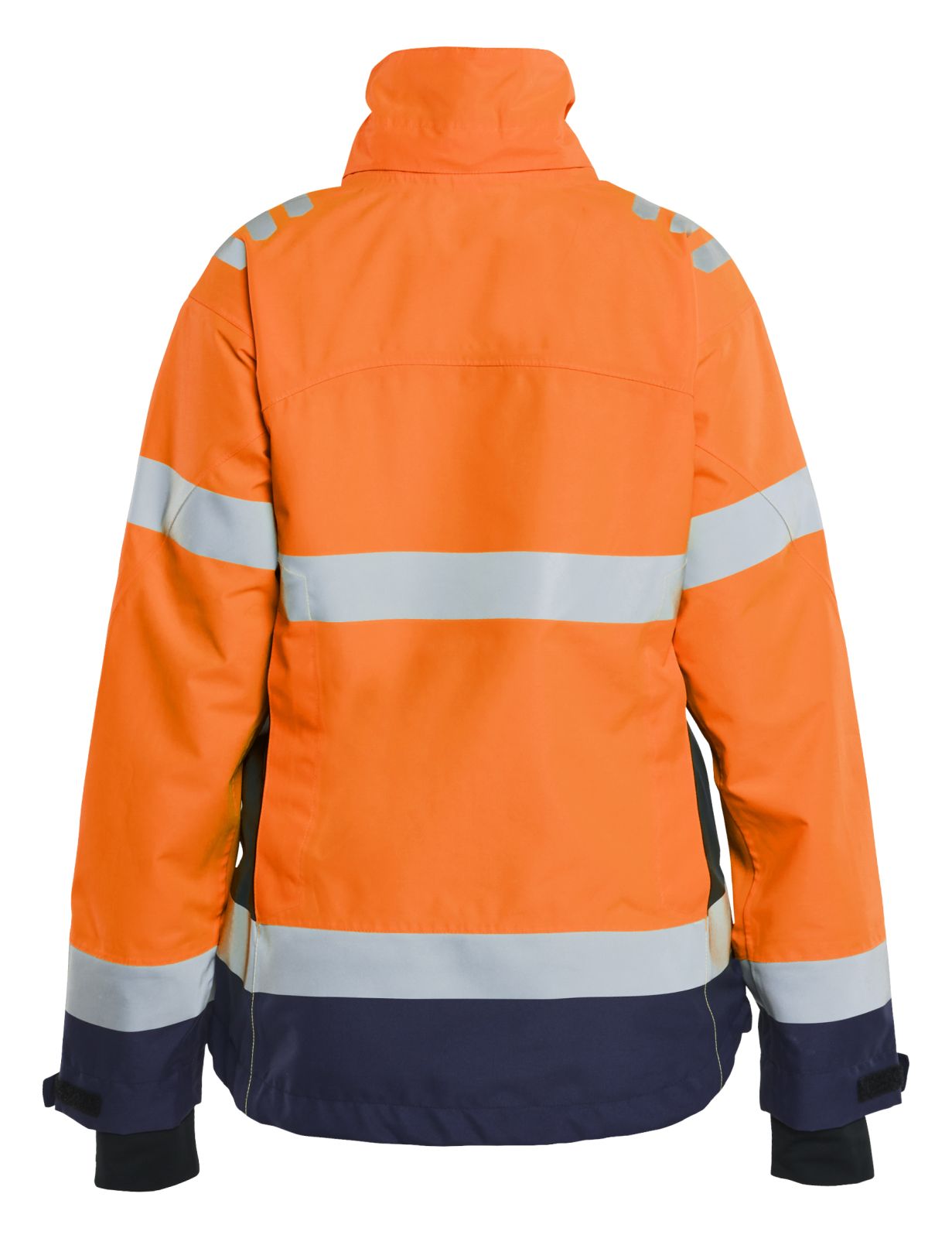 Blaklader Dames High Vis Jack 47611977 shell HiVis waterdicht winddicht fluo oranje-marineblauw(5389)