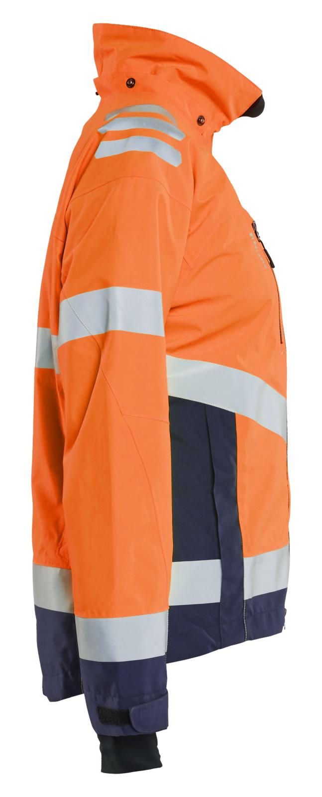 Blaklader Dames High Vis Jack 47611977 shell HiVis waterdicht winddicht fluo oranje-marineblauw(5389)