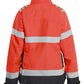 Blaklader Dames High Vis Jack 47611977 shell HiVis waterdicht winddicht fluo rood-zwart(5599)