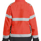 Blaklader Dames High Vis Jack 47611977 shell HiVis waterdicht winddicht fluo rood-zwart(5599)