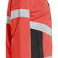 Blaklader Dames High Vis Jack 47611977 shell HiVis waterdicht winddicht fluo rood-zwart(5599)